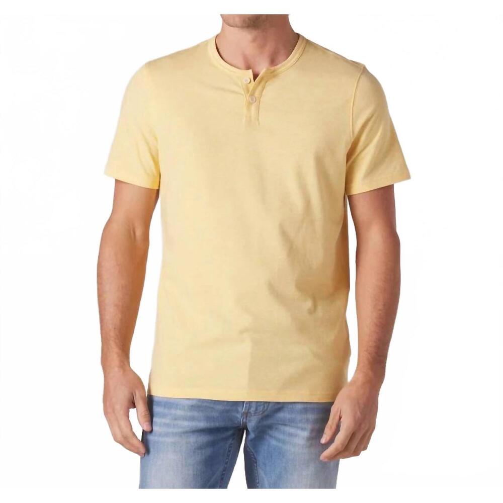 NEW THE NORMAL BRAND active puremeso weekend henley tee in iced latte